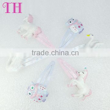 lower price 5.5cm glitter resin animal shape girls hair accessories hair clip for kids                        
                                                Quality Choice