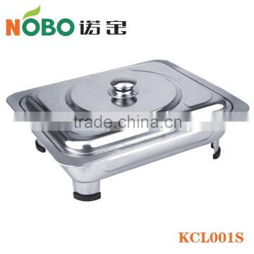 Hot Sale Restaurant Supply Stainless Steel Square Buffet Serving Stove with Stand