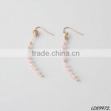 Pink bead fasion earrings