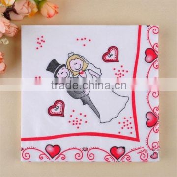 20 pcs Bride and Groom Paper Napkin for Wedding Party Decoration Supplies