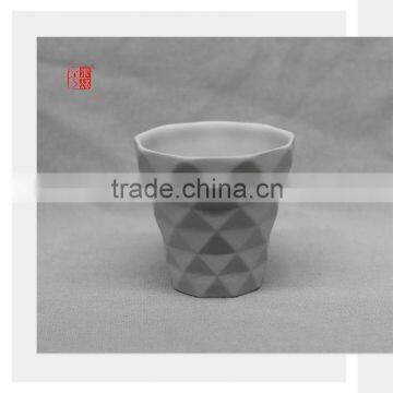 2016 New Products Wholesale Grey Color Clay Ceramic Candle Jars