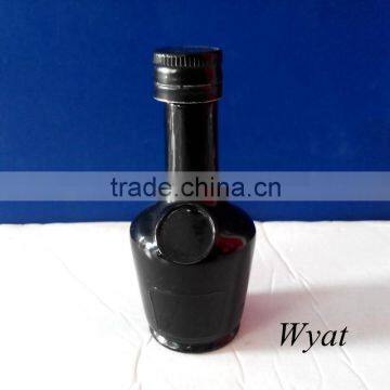 custom design 30ml original black glass bottles small health black wine bottles with cap