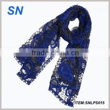 long tassel lace scarf sweet style 100%lace crochet scarf 2014 lace scarf