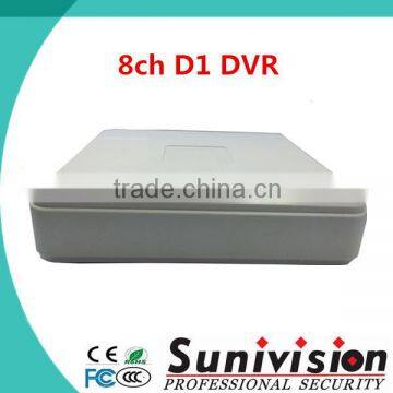 CCTV White Plastic housing 8channel Mini AHD DVR Home security system