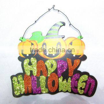 Wooden halloween wall decoration pumpkin decoration