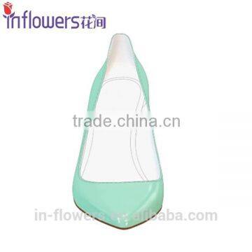 Light Blue Patent Leather Ladies High Heel Dress Shoes photo-5