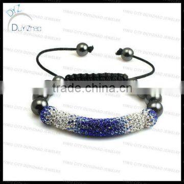 Fashion gradient color bar shamballa bracelet