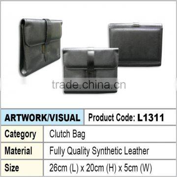 Men leather clutch bag