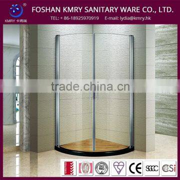 Arc-shape Aluminum Double Hinged Shower Screen (KK3048)