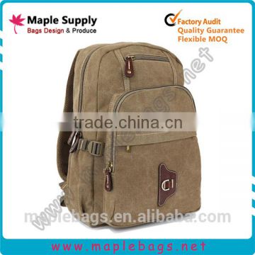 Khaki Canvas Backpack Male Canvas Backpack Military Backpack