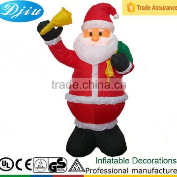 DJ-XT-44 inflatable santa claus shake bells lighted holiday yard decoration