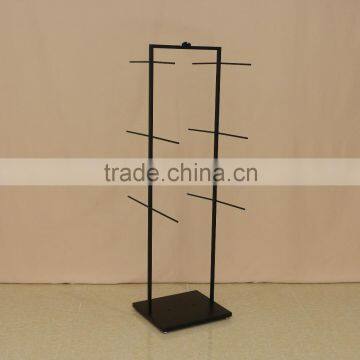 Adjustable black metal lingerie display hanging rack