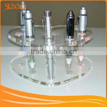 Good After-Sales Service And Export Worthy Packaging 5mm Clear Acrylic Desk Pen Holder With DIfferent Logo