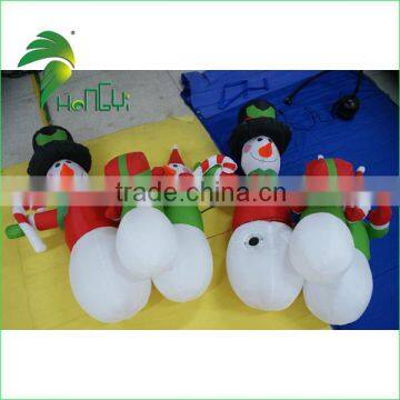 small inflatable christmas colorful snowman for decoration