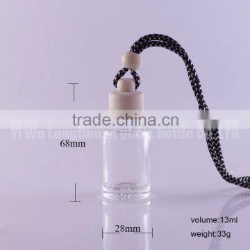 13ml Clear Round Mini Empty Glass Aroma Vial Pendant Auto Perfume Bottles