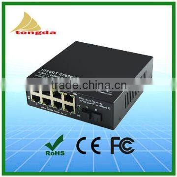 1 Fiber to 8 UTP Unmanaged 10/100Mbps Single Fiber Single Mode Fiber Switch Megabit Ethernet Fiber Switch