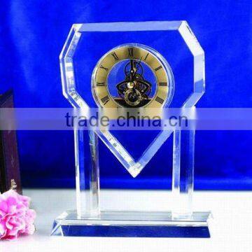 Crystal Glass Wall Clock for Crystal Christams Gifts