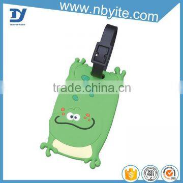 Frog design luggage tags with loop strape