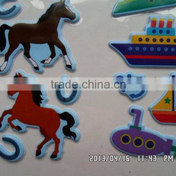 interesting cartoon shape 3D foam sticker/christmas foam sticker for promotional gift