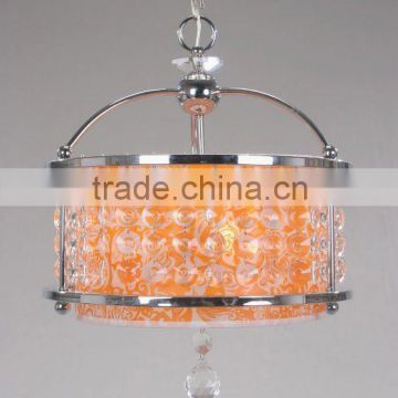 Yellow Color Shade Crystal Ball UL Designer Chandelier Lighting Fixture