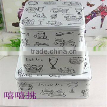 China tin can supplier Set tin can tin case wholeslase craft design metal set tin box