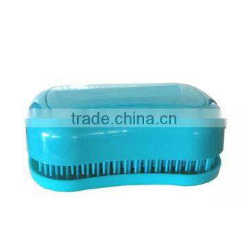 Wholesale custom makeup plastic hair brush with cover