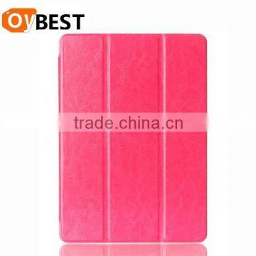 luxury stand leather case for ipad air 2/ pu leather protective folio stand cover for iPad air 2