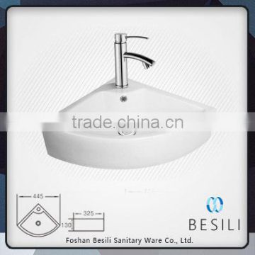 China manufacture design bathroom corner sink wall hung basin E8048C