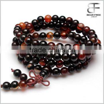 Natural Tibetan Buddhist 108 Beaded Bracelet Dream Agate Prayer Beads Wrist Meditation Mala Bracelet