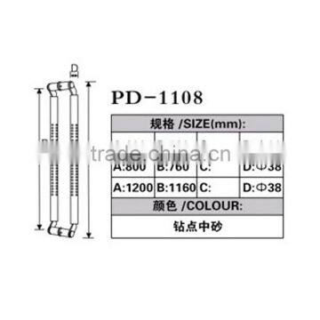 L Shape Satin Polish Stainless Steel Glass Door Handles photo-2