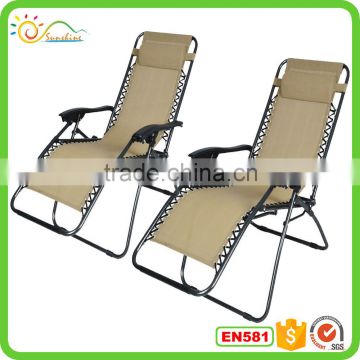 Luxury outdoor patio furniture reclining lawn folding zero gravity beach chair