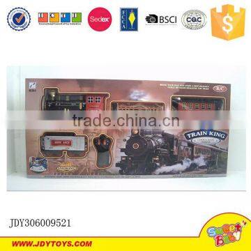 New electrical RC Christmas Play Train Railways toys for kids Plastic B/O Cartoon Railway toy train set