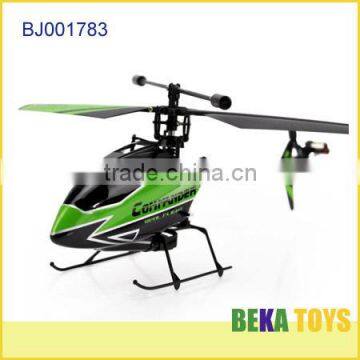 New arrival wholesale 4 channel 2.4G green single propeller rc helicopter