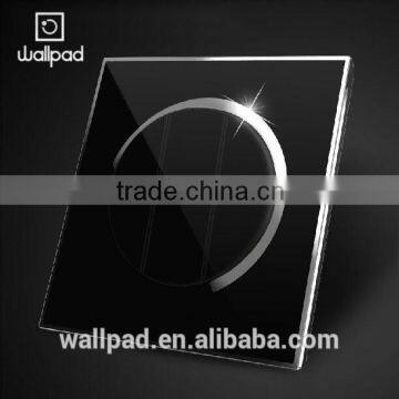 New Arrival Wallpad Black Waterproof Acrylic Glass 110~250V EU UK 3 Gang 1 Way Switch Power Supply Push Press Button Switch