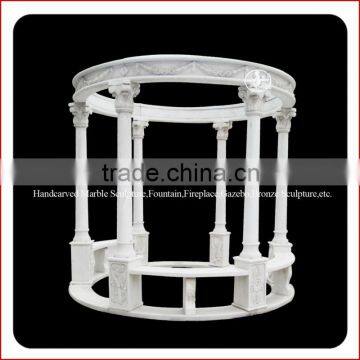 White Marble Gazebo For Decoration