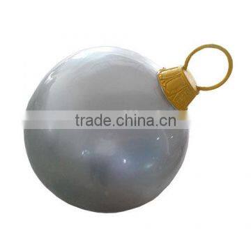 Giant outdoor fiberglass silver Christmas ball