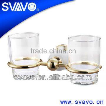 Zinc alloy double glass cup holder