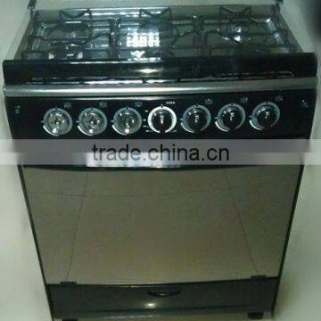 free standing gas cooker with oven with metal lid