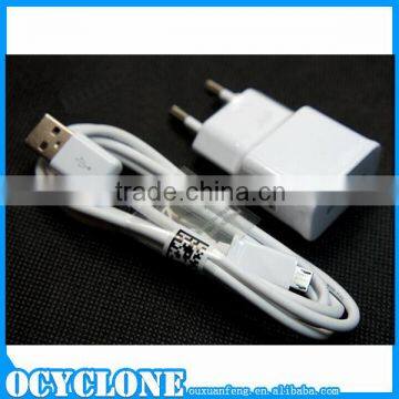 EU USB output charging head + micro USB charging Cable charger for samsung note 2