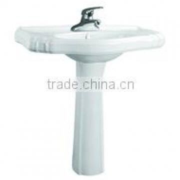 Elegant!!Ceramic cylindrical pedestal basin/Porcelain pedestal wash sink/Basin with pedestal Model 105