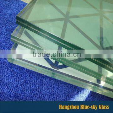 LT PVB AS certification sandwich laminated tempered safety glass for construction