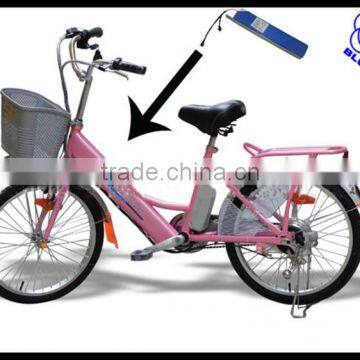 E-bike lithium battery 24V 10Ah Cuboid lithium battery pack e-bicycle beam built-in lithium battery
