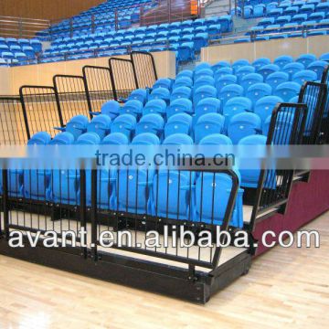 arena multiuse platform seating chair,retracted bucket tribune for indoor basketball,volleyball,handball