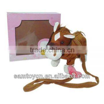 Battery operated plush ride on horse toys