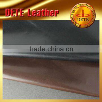 PU crazy horse leather for shoes PU pull up leather