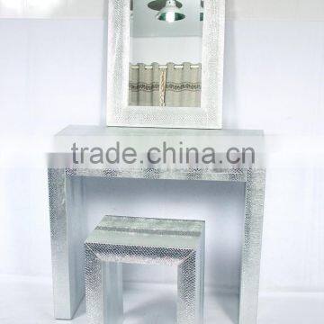 Modern design silver snakeskin dressing tables