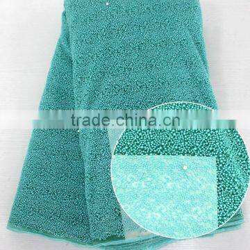 Wholesale China Factory High Quality Beaded Fabric/Beaded Tulle Lace Fabric French Lace Fabric