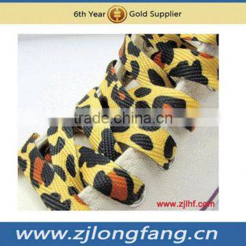 Leopard printed flat Shoelaces