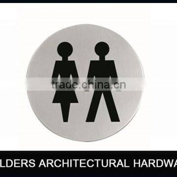 Toilet Stainless steel sign plate