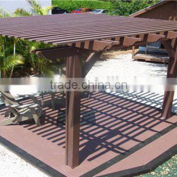 Eco-friendly WPC Hollow Square Hollow Tube For Pergola,Flower Arch ,Plank Way